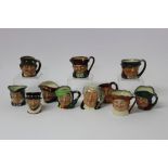 Eleven Royal Doulton character jugs - The Lawyer, Parson Brown, Old Lad, Drake, Tony Weller,