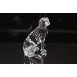 Swarovski crystal figure of a panther (tail off but present) boxed