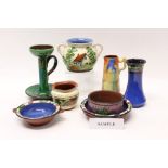 Selection of Torquay pottery - various patterns and shapes (qty)