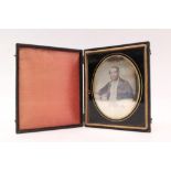 Victorian ambreotype photographic portrait in fitted case