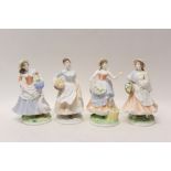Four Royal Worcester The Pastoral Collection limited edition figures - Baker's Wife, Fruit Picking,