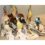 Ten various Karl Ens porcelain birds (all damaged) CONDITION REPORT Mostly damaged.