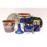 Selection of Torquay pottery items - mainly large pieces - including bowls, chamber pots, jugs,