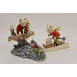 Two Royal Doulton Rupert The Bear figures - Rupert Rides Home RB4,