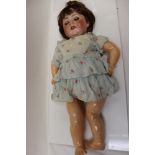 Doll - German bisque head marked - Pozellanfabrik Burrgurb 169, open mouth, top two teeth showing,