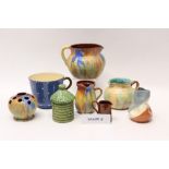 Selection of Torquay pottery - various patterns and shapes - including vases (qty)