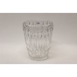 Good quality mid-20th century cut glass vase, 22.