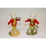 Two Royal Doulton Rupert The Bear figures - Finishing Arrows and Stringing his Bow RB7 and Rupert's