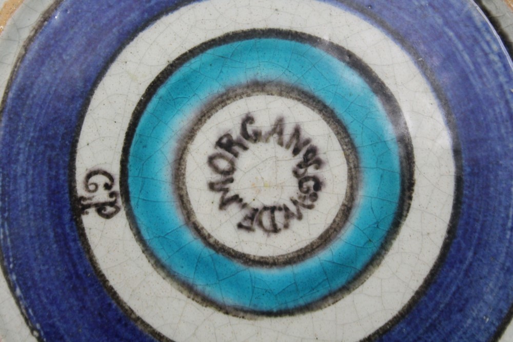 William De Morgan pottery plate decorated with Iznik-style decoration depicting a bird amongst - Image 6 of 6