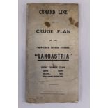 Shipping - Cunard Line 'Lancastria' Steamer Cruise Plan by Turner & Dunnett Ltd.
