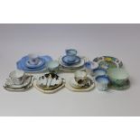 Group of Shelley china including trios,