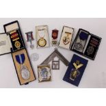 Quantity of Masonic jewels - including seven silver