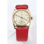 1940s gentlemen's Tudor gold (9ct) wristwatch with Tudor 17 jewel movement,
