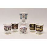 Collection of Royal commemorative china - including four limited edition Coalport chalices,