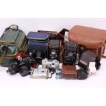 Vintage photographic equipment and cameras - including a Rolleiflex Automat, an MPP Microflex,