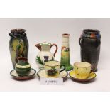 Selection of Torquay pattern - various patterns and shapes - including jugs, mugs,