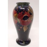 Moorcroft pottery vase decorated in the Pomegranate pattern - impressed marks and green painted