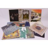 Box of LP records - including Led Zeppelin, The Fraternity of Man,