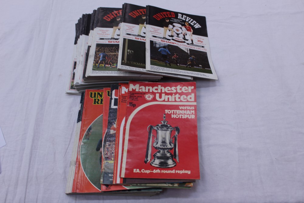 Football Programmes - Manchester United - selection of Homes including European Cup,
