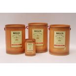 Three Wade Bells Whisky decanters with contents,