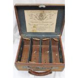 Cogswell & Harrison, Gun Manufacturers New Bond Street, London, canvas and leather case,