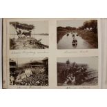 Chinese black and white photographs in black lacquer album circa 1911 - 1912 - mainly Shanghai -