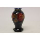 Moorcroft miniature baluster vase in the Pomegranate pattern - impressed mark, 9.