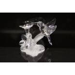 Swarovski crystal figure of a hummingbird,