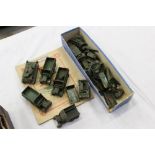 Selection of early Dinky military vehicles with two original boxes (condition poor)