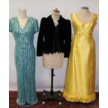 Vintage Bellville Sassoon velvet jacket, floral shift dress and skirt,