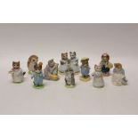 Eight Beswick Beatrix Potter figures - Ribby, Tabitha Twitchett, Miss Moppet, Cousin Ribby,