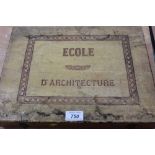 Two sets of wooden building blocks marked - ECOLE D'Architecture,