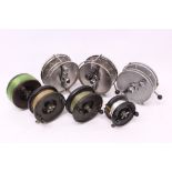 Seven vintage Allcocks sea reels - comprising three Commodore Big Game reels,