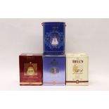 Four Wade Bells Whisky decanters with contents - all boxed