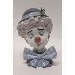 Lladro porcelain bust - Clown with sad face,