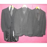 Gentlemen's vintage mourning jackets - one black by Moss Bros.