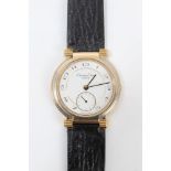 Christian Dior Paris gold plated quartz wristwatch on leather strap