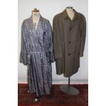 Gentlemen's vintage green / brown Crombie tweed coat by Dunn & Co.