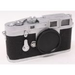 A double stroke Leica M3 Rangefinder camera body, serial no.