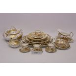 Good quality Royal Crown Derby Gold Aves pattern eight place dinner,