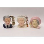 Two Royal Doulton character Jugs of the Year - Queen Elizabeth II D7256 with certificate and Prince
