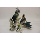 Six various Karl Ens porcelain birds CONDITION REPORT All in good order