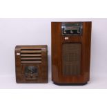 Mid-20th century Ecko model C273 console radio in a veneered case,