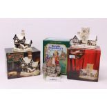 Seven David Winter Cottages (all large models) - A Christmas Carol, Old Joes Beetling Shop,