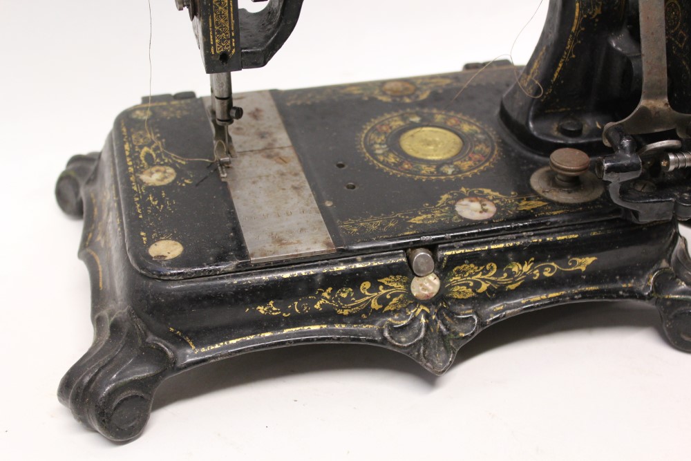 Victorian Empress sewing machine with mother of pearl and gilded decoration, - Image 2 of 5