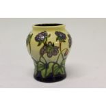 Moorcroft pottery vase decorated in the Oberon pattern - impressed marks to base, dated '99, 8.