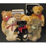 Merrythought Teddy Bears Barney 001369 and Penny Red - both with certificates and boxes,