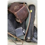 Voigtlander 'Brilliant' camera in leather case,