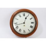 19th century wall clock with spring-driven timepiece movement,