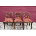 Set of six William IV rosewood dining chairs,